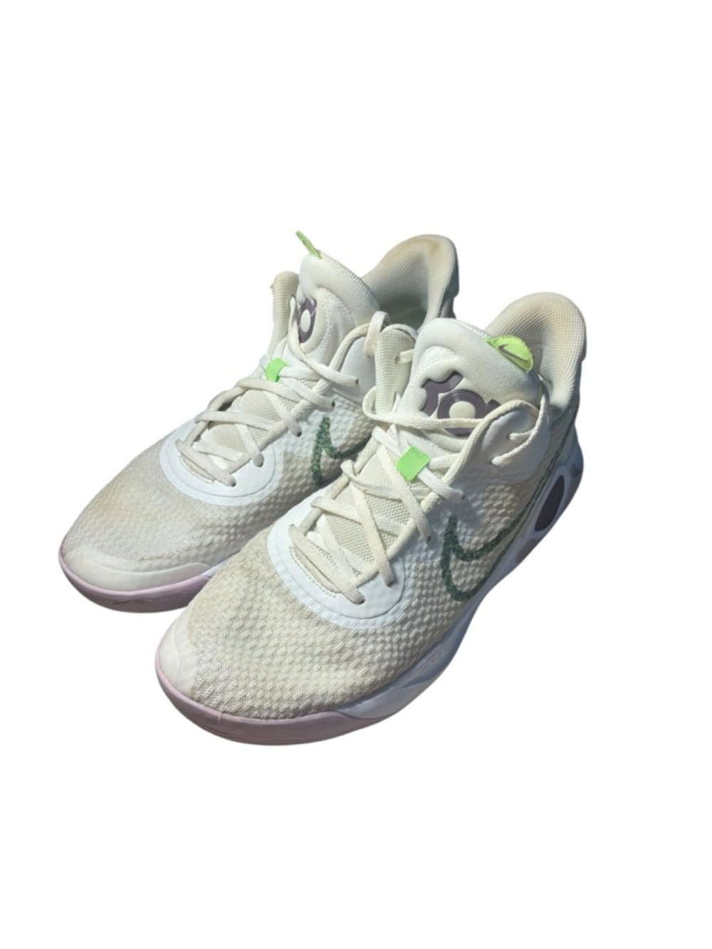 Men’s 11.5 Nike KD Trey 5 X White Green Basketball Shoes Sneakers DJ6921-100
